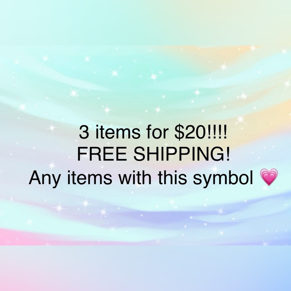 3 for $20 with this 💗 symbol. Please bundle!!